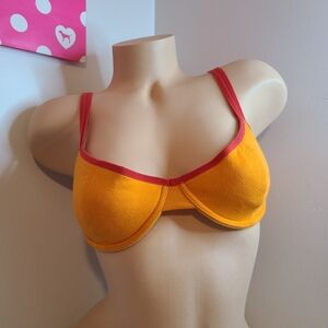 VTG Necessary Objects Colorblock Cotton Underwire Bra Size 36B